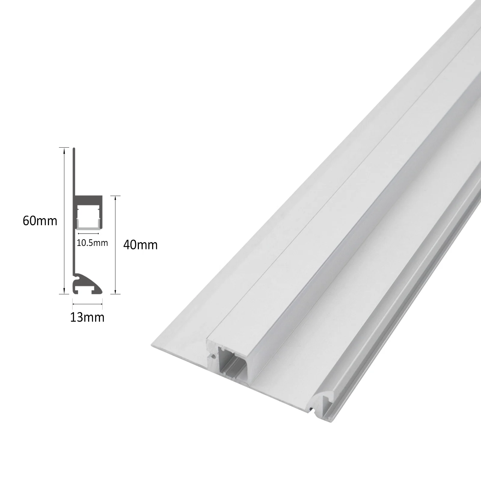 High Quality 143 Aluminium Skirting Profile 13*60mm Alloy Aluminum 6063 Skirting Board Led