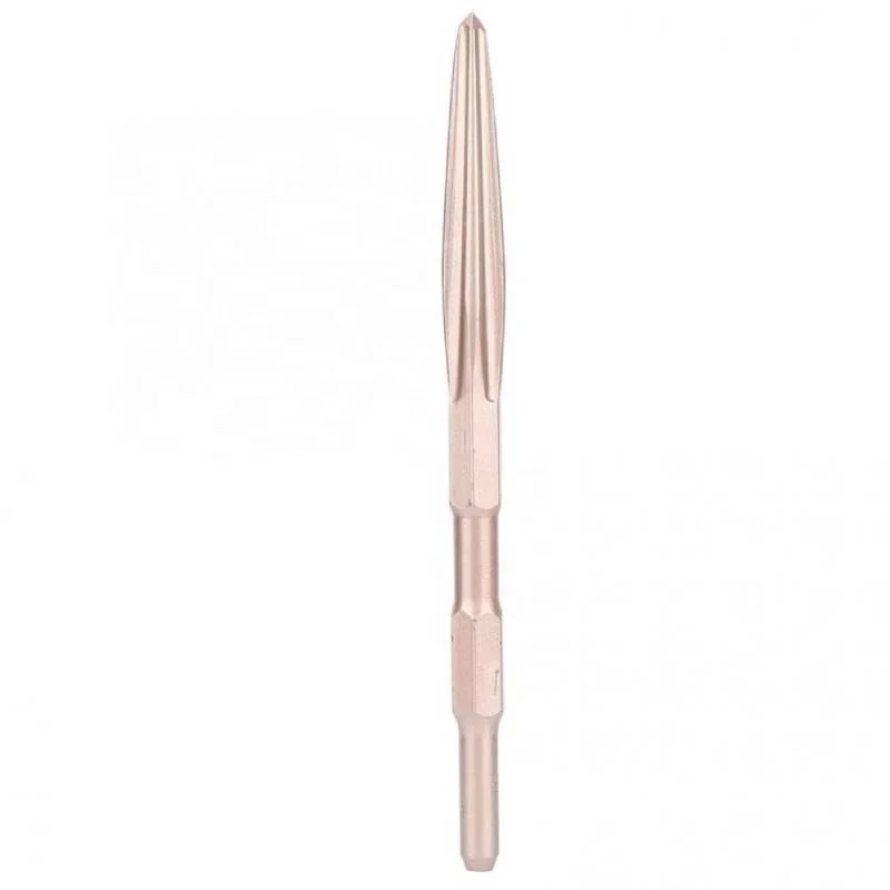 Moil Point Round chisels with 17mm hex shank for Concrete Tile Masonry