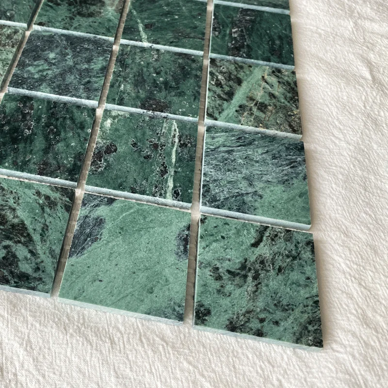 Polished Surface Italian New Sukabumi Green Marble Mosaic Swimming Pool Tile