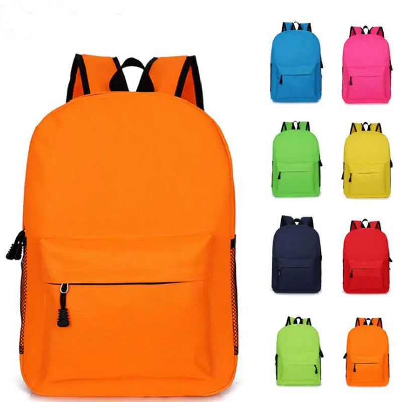 New Trendy Casual Fashion Simple Solid Color School Bags Kids Backpack Wholesale School Bags School Bag Backpack
