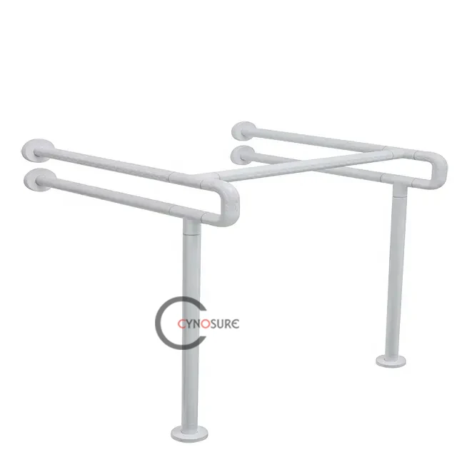 Bathroom Grab Bar Stainless Steel Plastics Urinal Anti-Skid Armrests Grab Bar for Handicap Elderly Safety