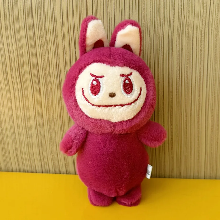 Cross-Border Labubu Plush Keychain Cartoon Trinket Pendant Trend Cloth Plush Doll Toy