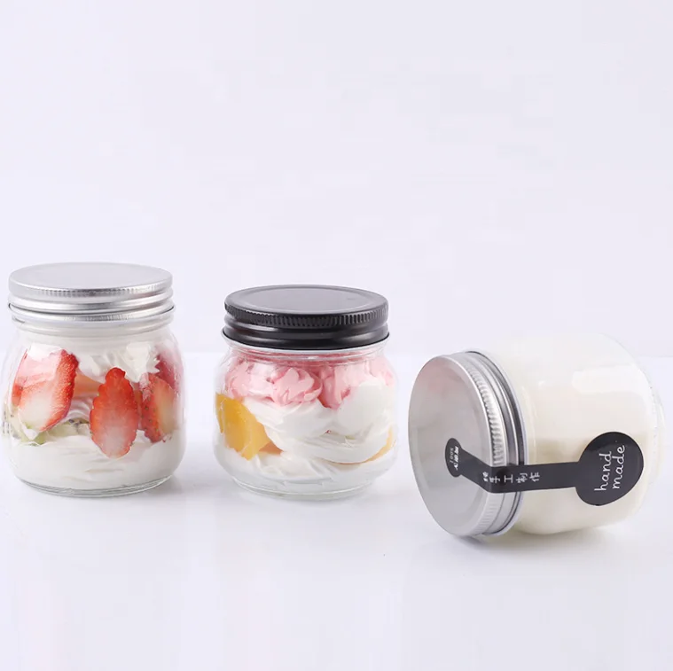 150ml 180ml 220ml 400ml Food airtight glass container food storage airtight glass jar 5 oz 6 oz mason jars
