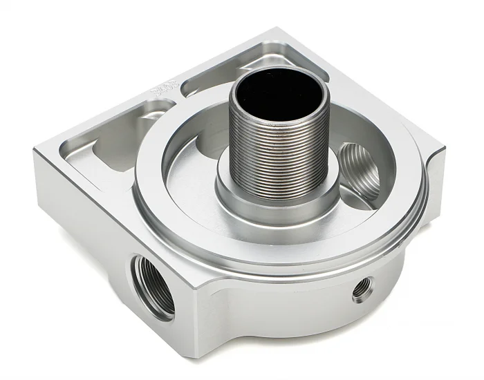 CNC Billet Aluminum Anodized Die Cast Diesel Oil Filter Bypass Adapter Relocation Housing Kits
