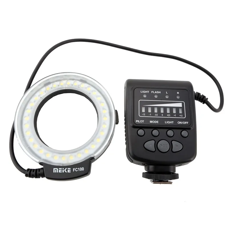 Macro Ring Speedlite Flash Light FC-100 GN15 External Led Flash Ring Selfie Light For Nikon Canon Panasonic Olympus