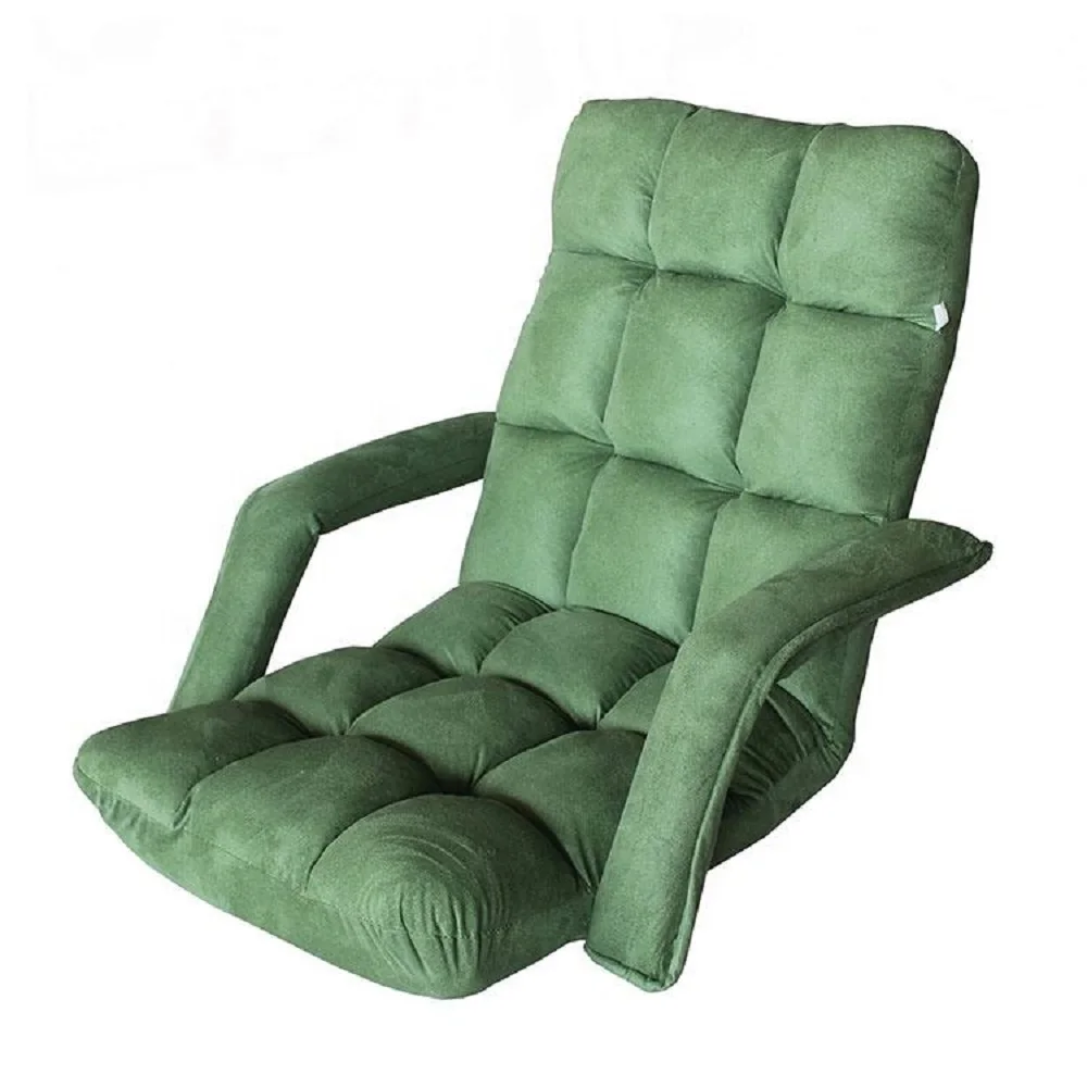 Outdoor Living Room Soft Folding Afjustable Korean Floor Cushion Chair Without Legs Armrest