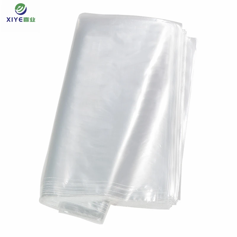 Guangdong factory custom food grade poly packaging plastic bag with sealable flat opening