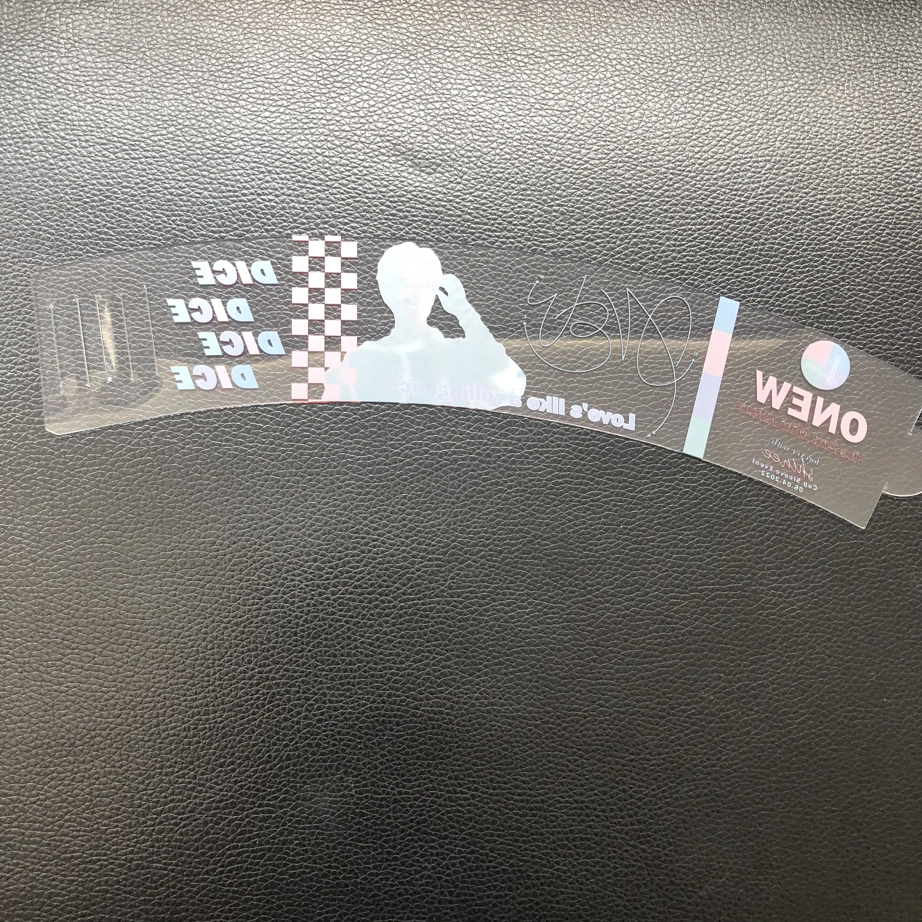 Customized service plastic PVC transparent clear cup sleeve for kpop cupsleeve event