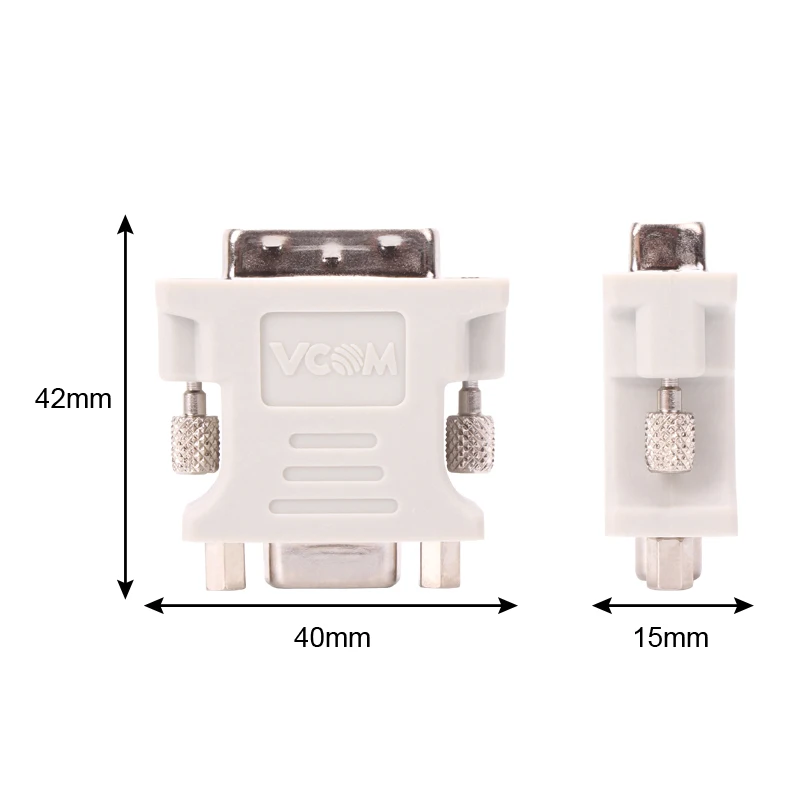 Amazon горячие продажи DVI Мужской к VGA переходник с внутренней резьбой DVI-I 24 + 5-разъемное зарядное usb-устройство для