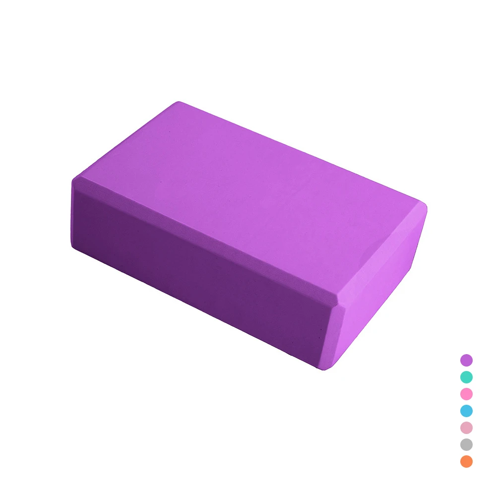 Custom Low MOQ high density multi color pilates yoga brick custom logo EVA foam yoga block