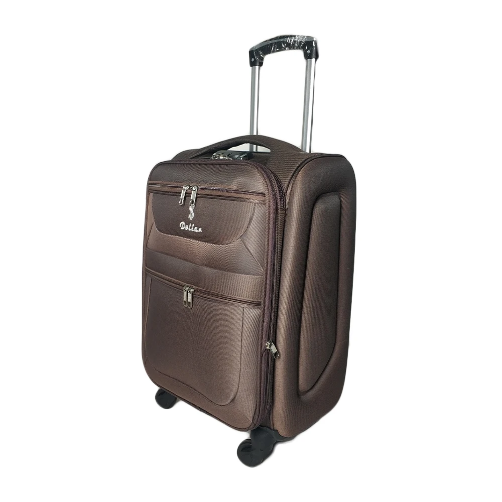 New Carry on Soft Fabric Side Trolley Bags Luggage Suitcase Set 4 Pcs Manufacturers With 8 Wheel Spinner