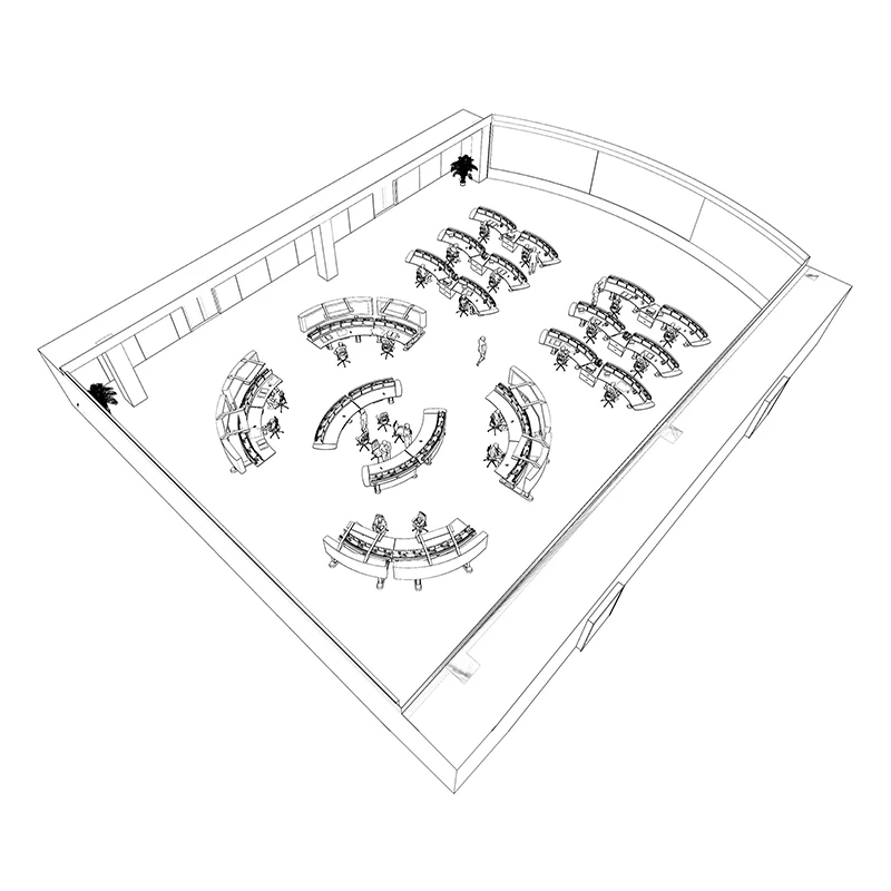 Kesino Future Smart City Technology Metal Animal Husbandry Automation Control Console Command Center Desk With Storage Feature