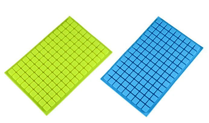 126 cavities Square Silicone Candy Molds Mini Silicone Mold for Hard Candy Chocolate Gummy Caramel Ganache Ice Cubes