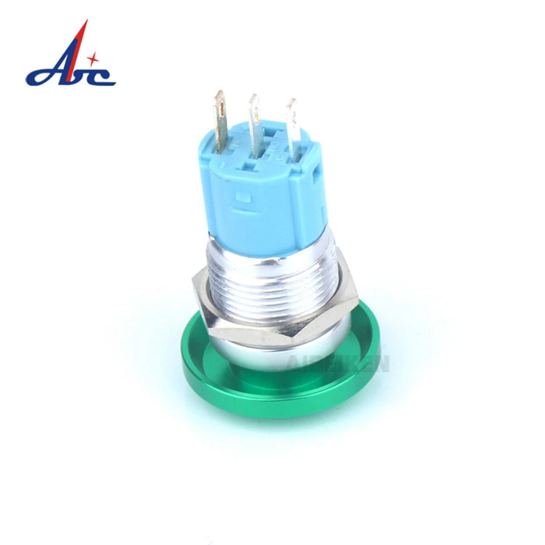 ABILKEEN 16mm Metal Push Button Switch 1NO 1NC Mushroom Head waterproof Stainless Steel Switch 220V push button Switch