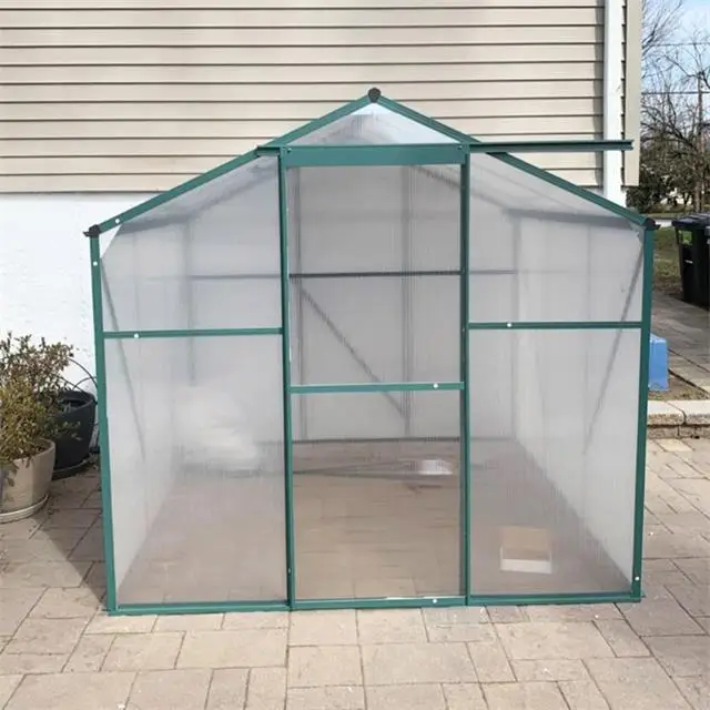 double-door polycarbonate strong garden greenhouse  green house
