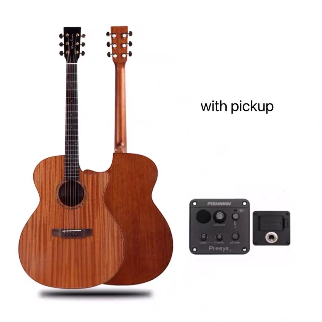Stringed Instruments China oem with electric pickup EQ Top solid wood Professional 41 inch acoustic guitar