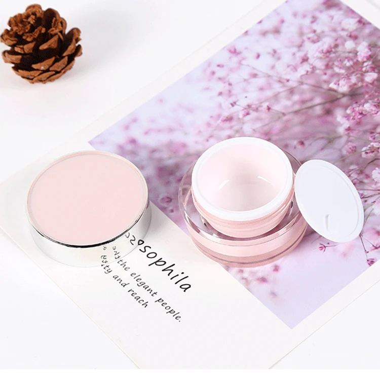 
In stock upscale rose gold acrylic cream jars 1g/2g/5g/15g/50g plastic cosmetic jars 