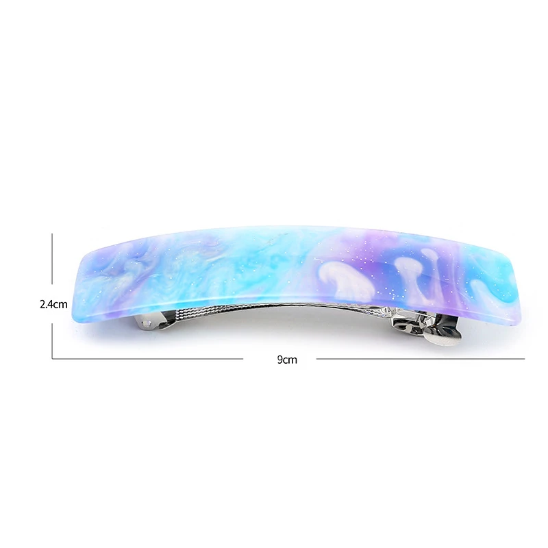 New Fashion Korean Colorful Acrylic Barrette Clip Acrylic Hair Accessory