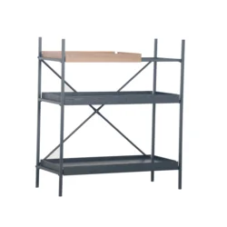 Hot sale Living Room Furniture 3-Tier Bookshelf MDF Fall Prevention Metal Leg Storage Shelf Kids Bookcase for Bed Room