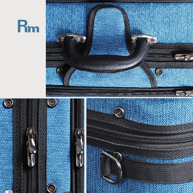 FC06-OV Rm Wholesale Hot Selling Red Oxford Cloth Foam Hard Shell  Guitar case Portable Musical Instrument case Violin case