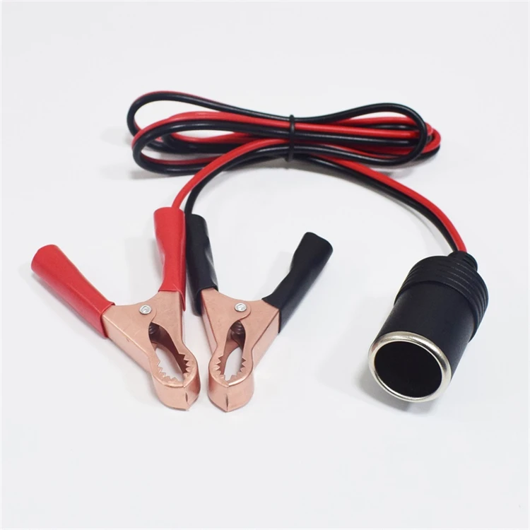 12V24V автомобильный прикуриватель гнездовой разъем для аллигатора Удлинительный кабель 18AWG крокодиловые зажимы кабель питания 3,28 футов/1 м