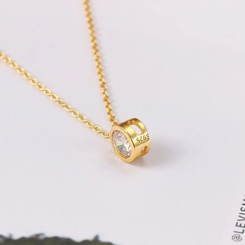 Statement Necklace Pendant for Women Collar S925 Silver Filled Choker Chain Pendant Jewelry Birthday Party Gifts