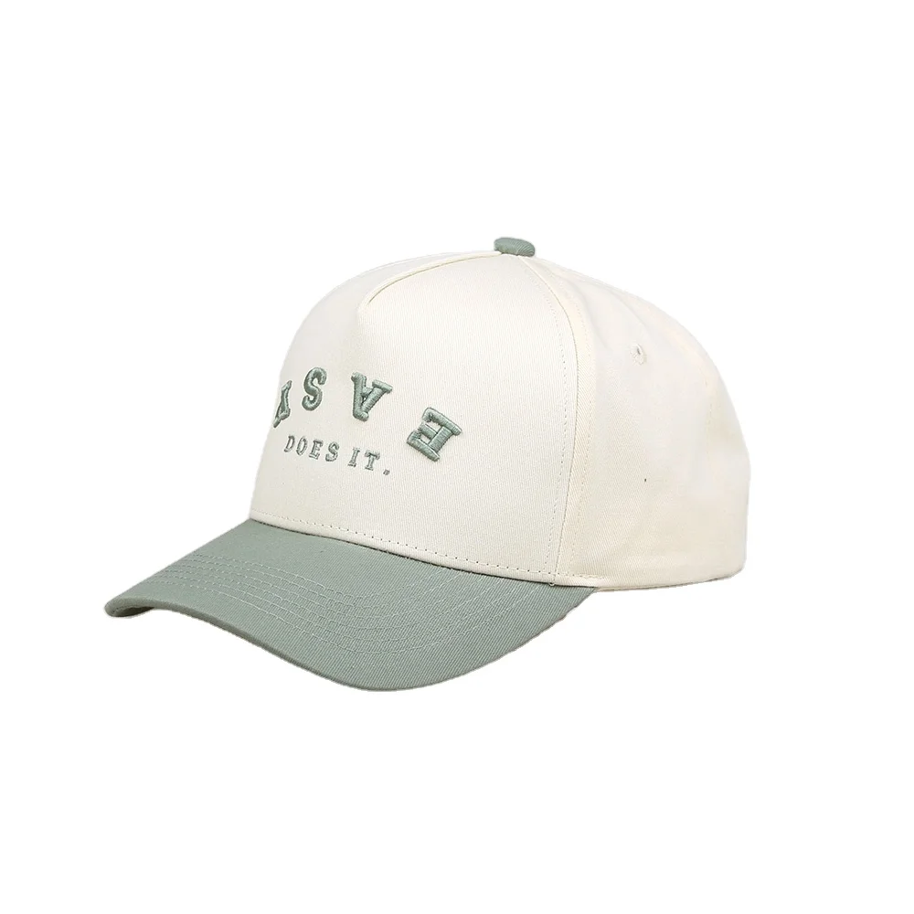 Hats with custom logo baseball cap,high quality 5 panel structured baseball cap two tone baseball cap organic cotton