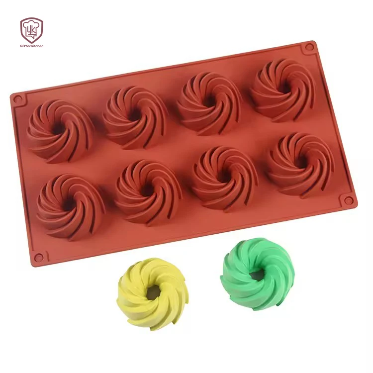 Wholesale hot sale Muffin DIY Vortex Cupcake Cookies Fondant Baking Pan Screw Shaped Pudding Cake Tool Pastry Donut Mold