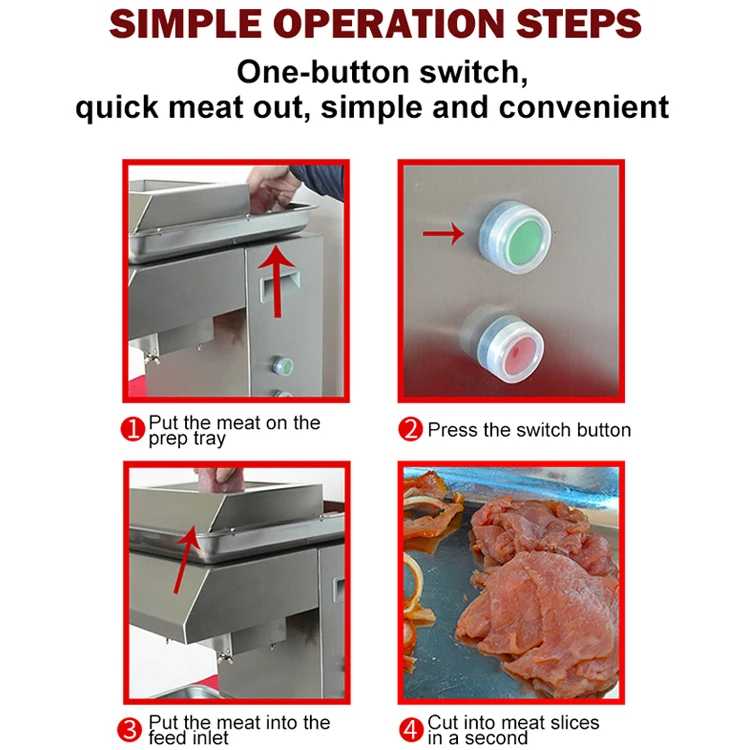 table top meat cutter slicer automatic chicken breast meat slicer