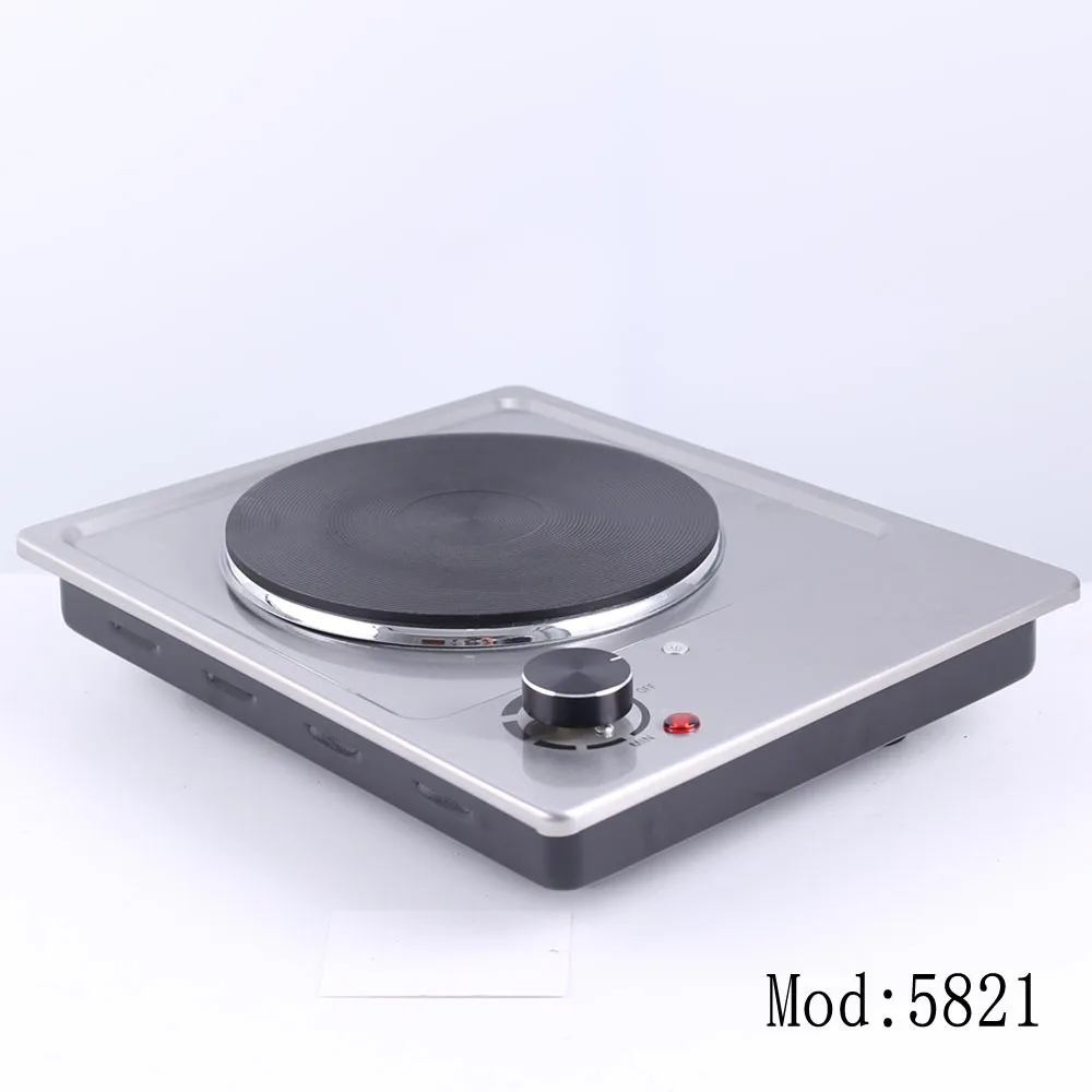 High quality 1000W non-stick fingerprint SS panel stainless steel electric single stove