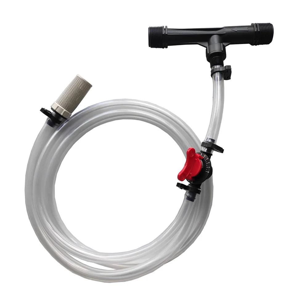 1 inch 32mm  DN25 fertilizer venturi injector  complete set with suction assembly 1.5m pipe for agriculture garden irrigation