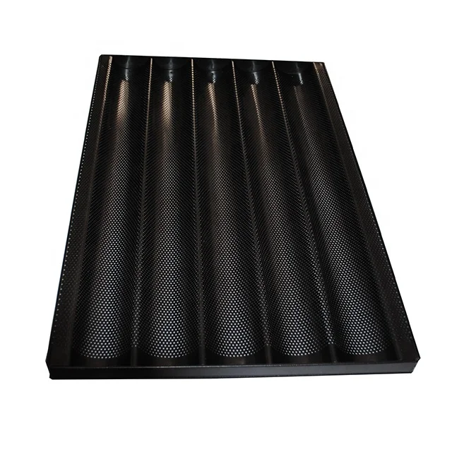 aluminum alloy baguette baking pan/ perforated baking tray for french bread