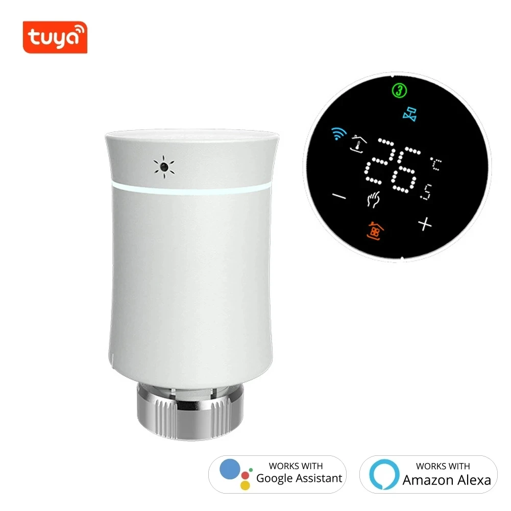 Hot sell smart thermostatic head tuya trv zigbee thermostat sans fil