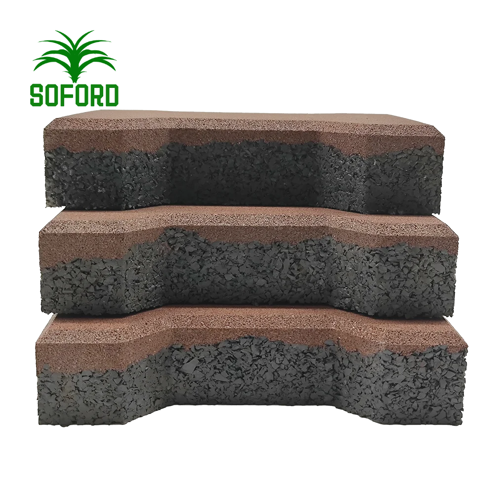 Outdoor Cheap Rubber Floor Tile For Garden  For Wholesale