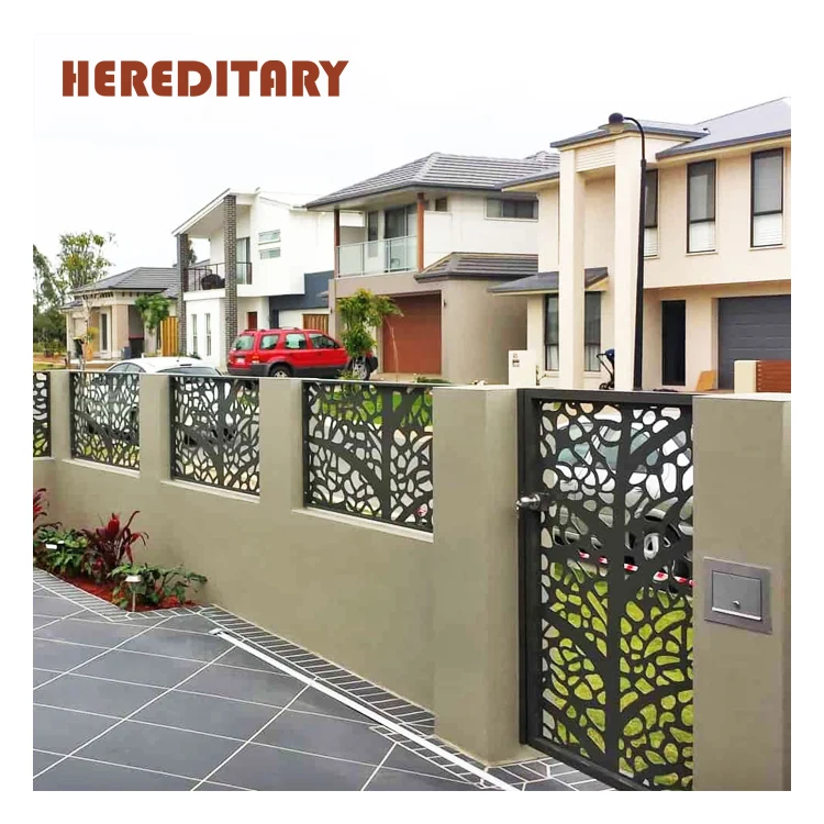 Simple fashion security fence and laser cut fencing trellis gates