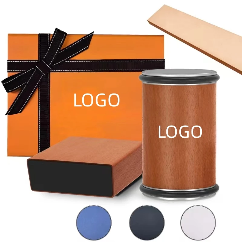 TRES custom with leather strop manual rolling knife sharpener rod diamond sharpener set 4 sharpening system for kitchen