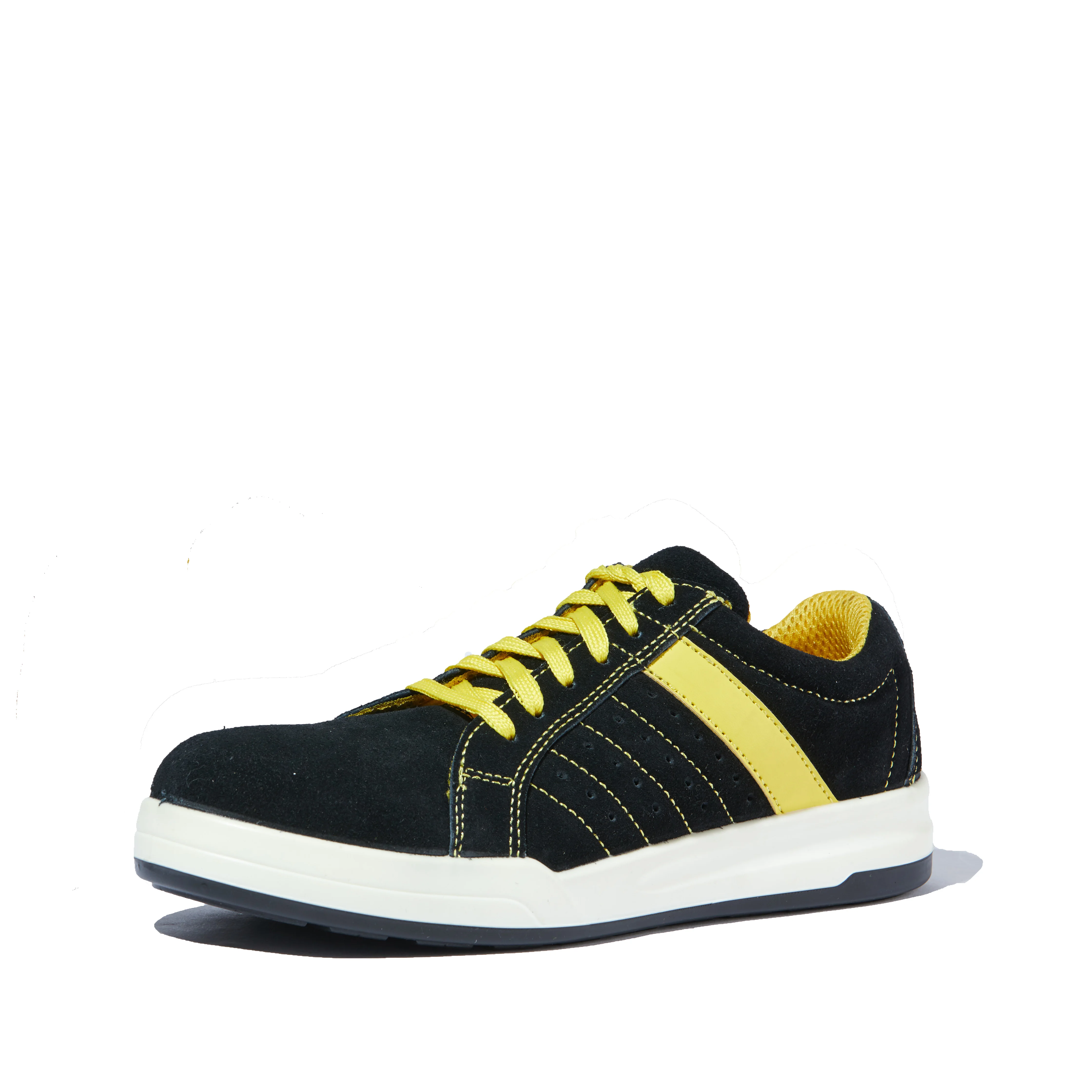 Light weight fashion sport suede leather anti impact safety shoes for work