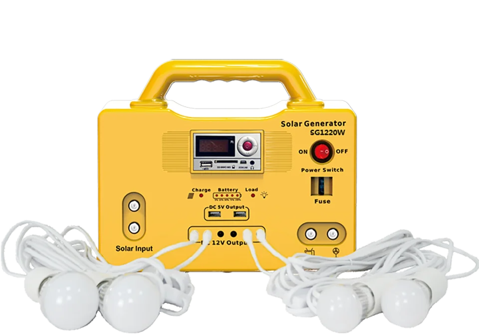 Manufacture Best Selling 20W 30W 50W Solar Generator with Solar Panel DC Solar Power Lighting System