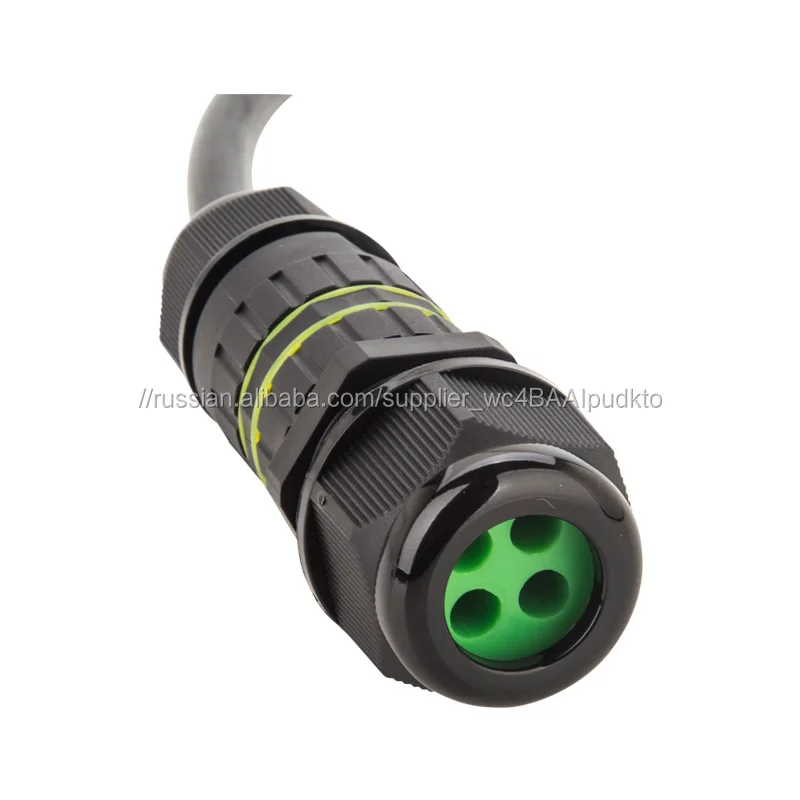 1 в 4 из наружных сред освещение PA66 IP68 M25 винт коаксиальный Электрический Водонепроницаемый круговой разъем