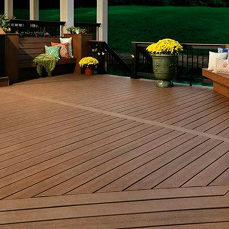 Hot sale New Seamless WPC Wood Decking Modern European Design Anti-Slip Outdoor Garden Flooring