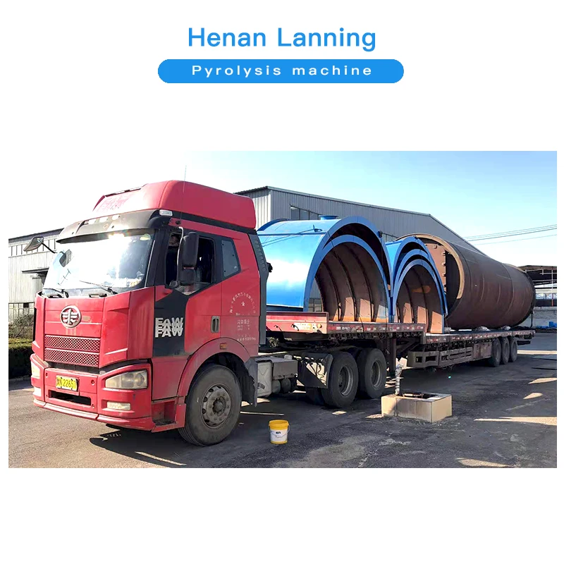 
Waste tyre rubber and plastic Material Processed pyrolysis plant 