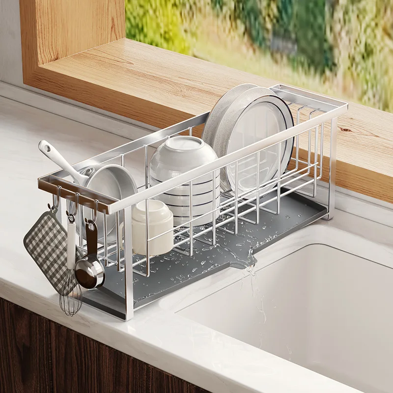 Multi-functional Stainless Steel Kitchen Rack for Bowls Dishes Cutlery Plates Storage Holders Racks