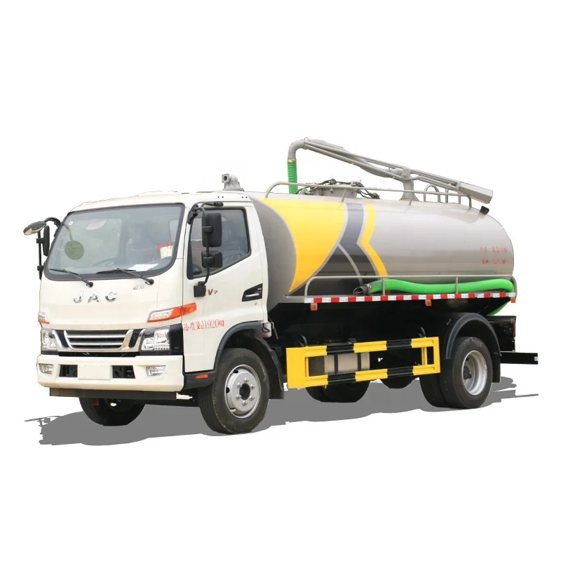 JAC 4x2 Sewage Suction Truck 8CBM Septic Pump Trucks Vacuum High Pressure Tank Truck