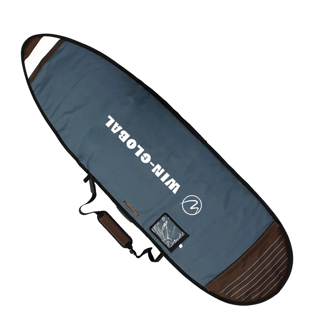 600D oxford Surfboard Travel Bag Surf board Cover with Wheels blue Color with fin leashes pocket 1-2 3-4 boards