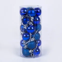 6cm Christmas Balls Ornaments for Xmas Tree - Shatterproof Christmas Tree Decorations Hanging Ball 24pcs