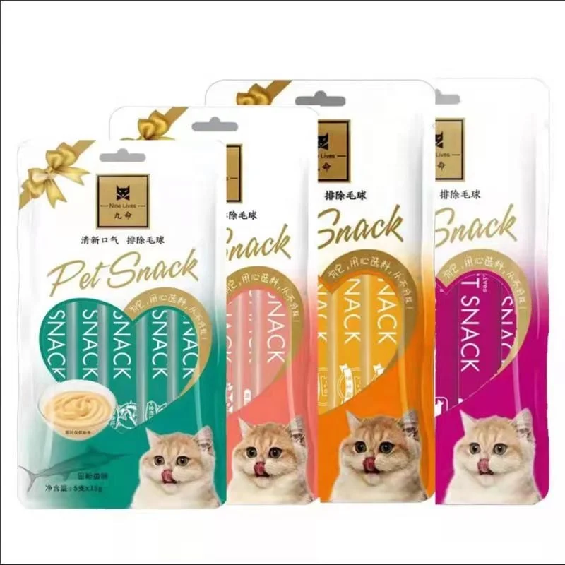 Custom Amazon Hottest Private Upscale Organic Pet Food Pet Cat Snack Cat Treats Cat Wet Food Liquid Pet Food Supplement