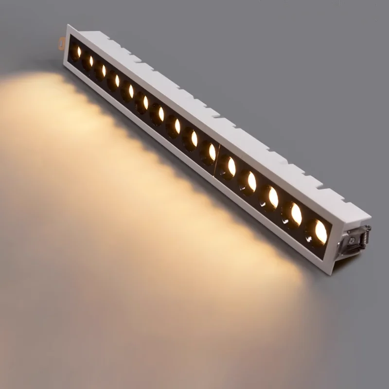 cheap price DOB recessed laser blade led light white black Strip shaped LED spotlight 5W 10W 15W 165-265V linear led spot light