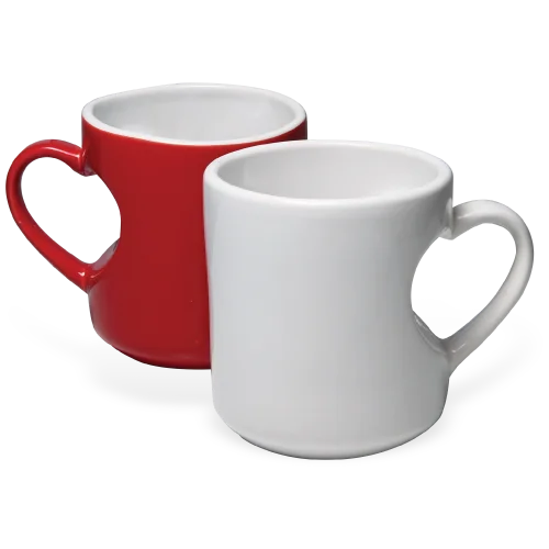 supplier  Customizable LOGO ceramic  Mug custom coffee ceramic mug with Heart-shaped handle