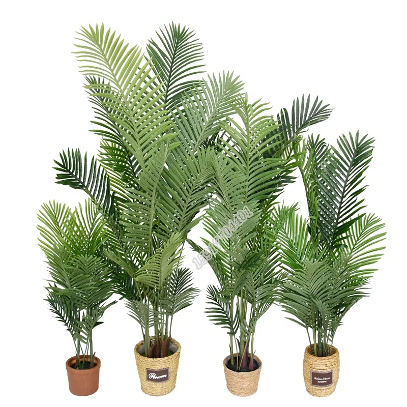 Lifelike Real Touch Garden Plants Fake Bonsai Tree Artificial Palm Trees For Office Decoration