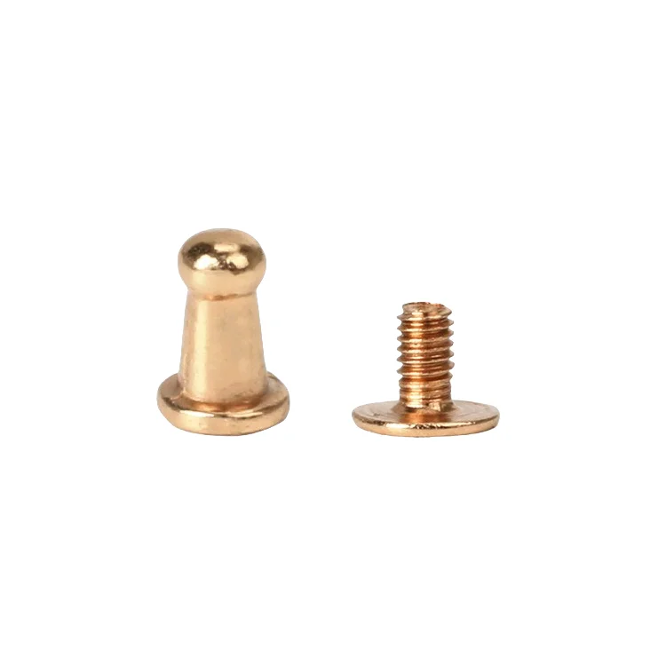 Custom Zinc Alloy Metal Decoration Rivets And Round Pacifier Nail Luggage Leather Hardware Accessories Screws DIY wholesale
